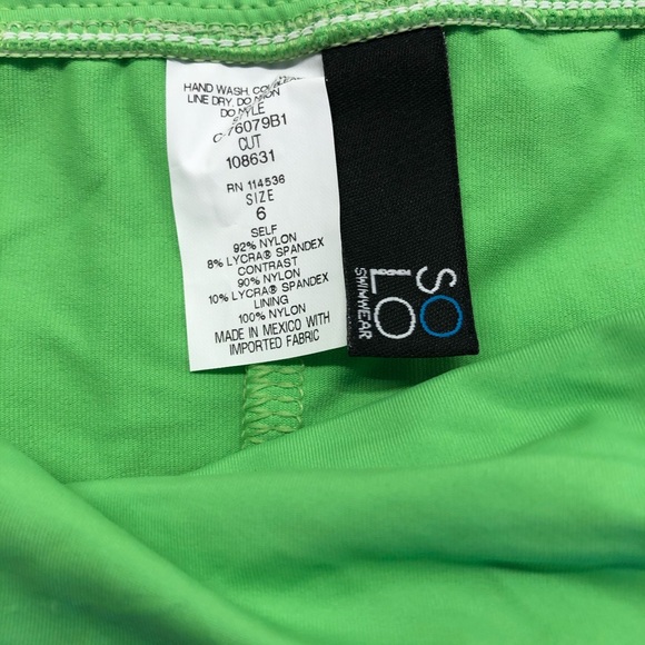 SOLO Swimwear Two Piece  Lime Bikini Set - Picture 3 of 7